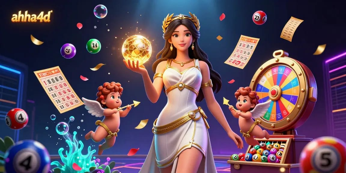 Play and win with ahha4d in a vibrant casino scene full of lottery excitement.