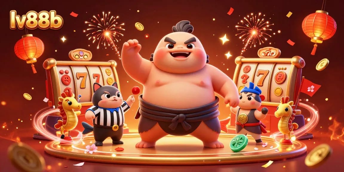 Experience thrilling gameplay at lv88b with animated characters and festive casino elements.