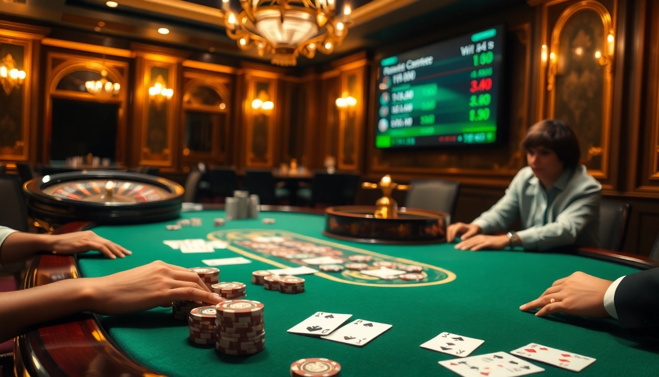 Experience the thrill of idn poker terbaru at an upscale casino table with live players.