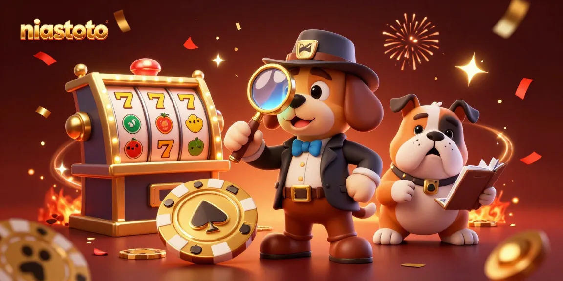 Join the detective duo at niastoto as they uncover hidden treasures in a vibrant casino scene.
