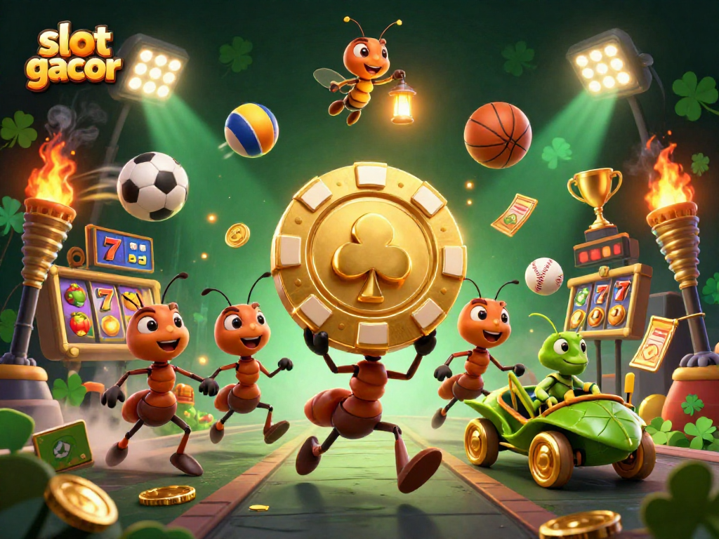 Catch the excitement of slot gacor with ants on a heist for a giant poker chip!