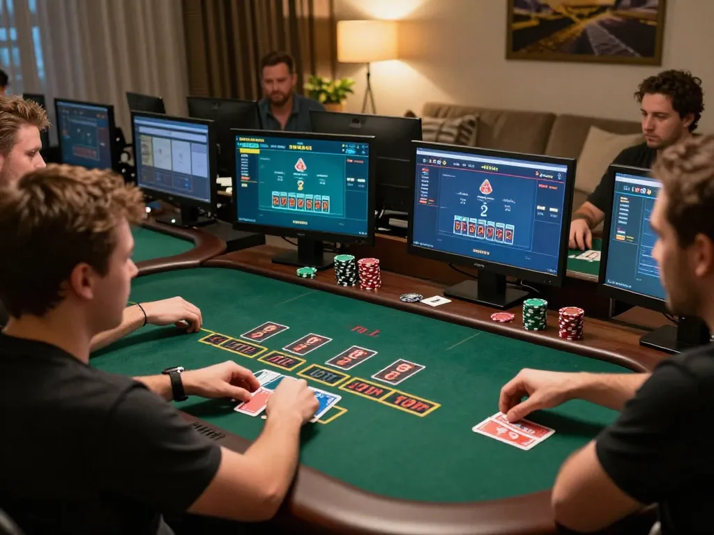 Players enjoying a thrilling blackjack session online at sc888, actively engaging with a live dealer.