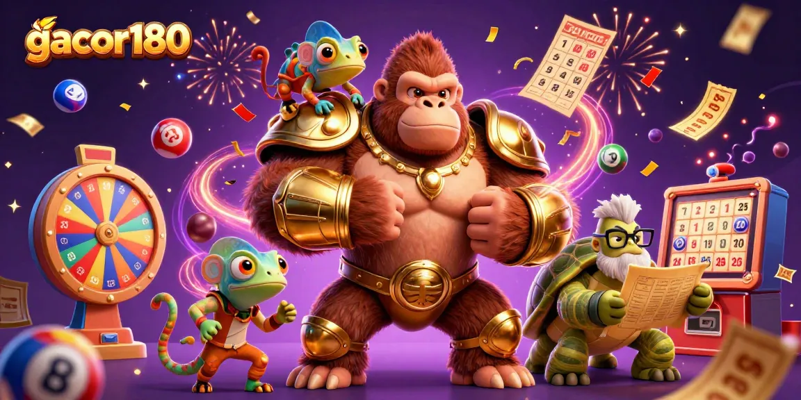 Gacor180 mengalahkan permainan dengan king gorila, chameleon, dan kura-kura dalam keceriaan judi.