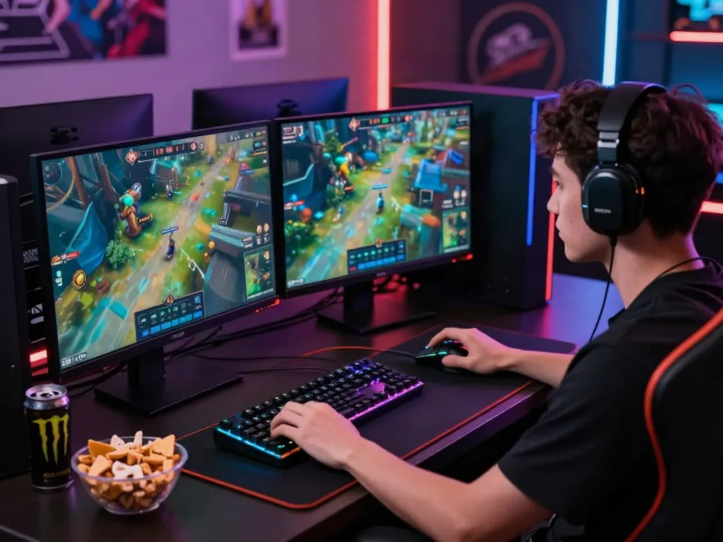 situs bento4d gaming setup showcasing vibrant gameplay and immersive experience