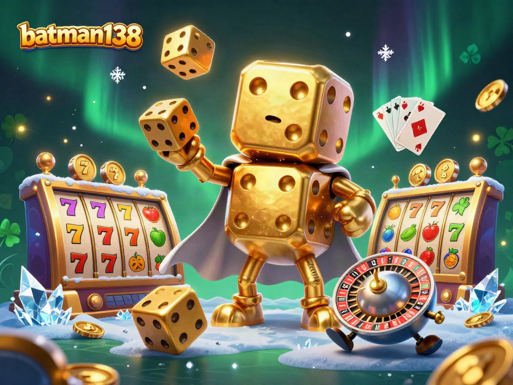 Engage in exciting gameplay with batman138 featuring a golden dice golem and dynamic slot reels.