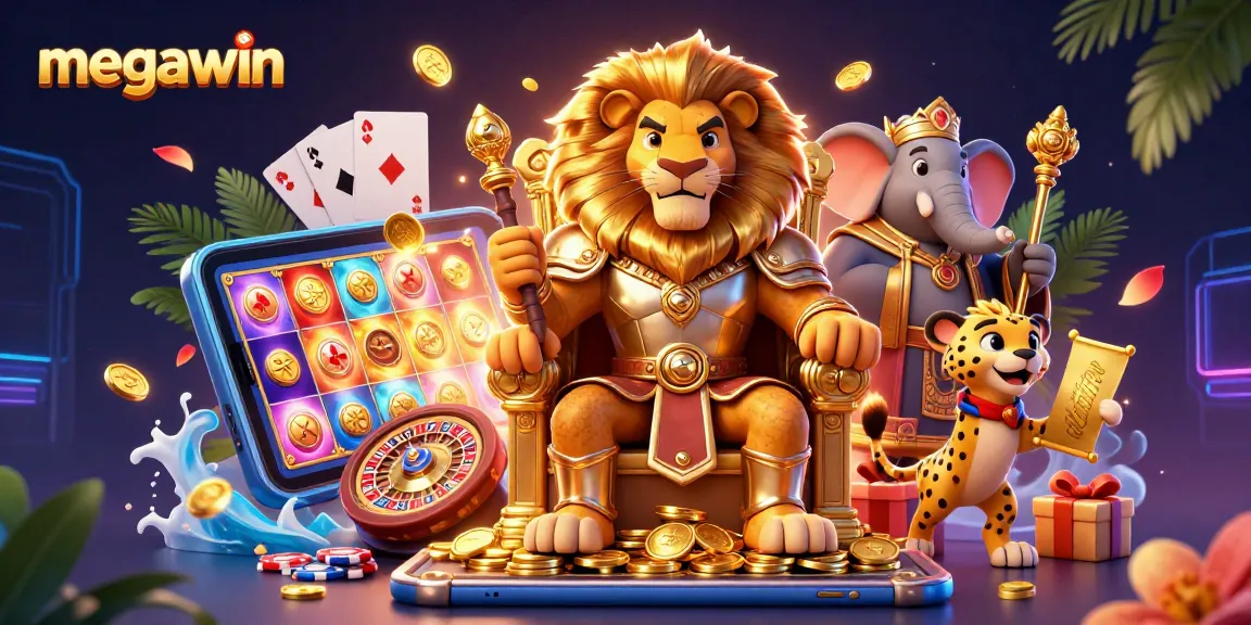 Memenangkan jackpot megawin dengan karakter menarik di kasino digital penuh warna.