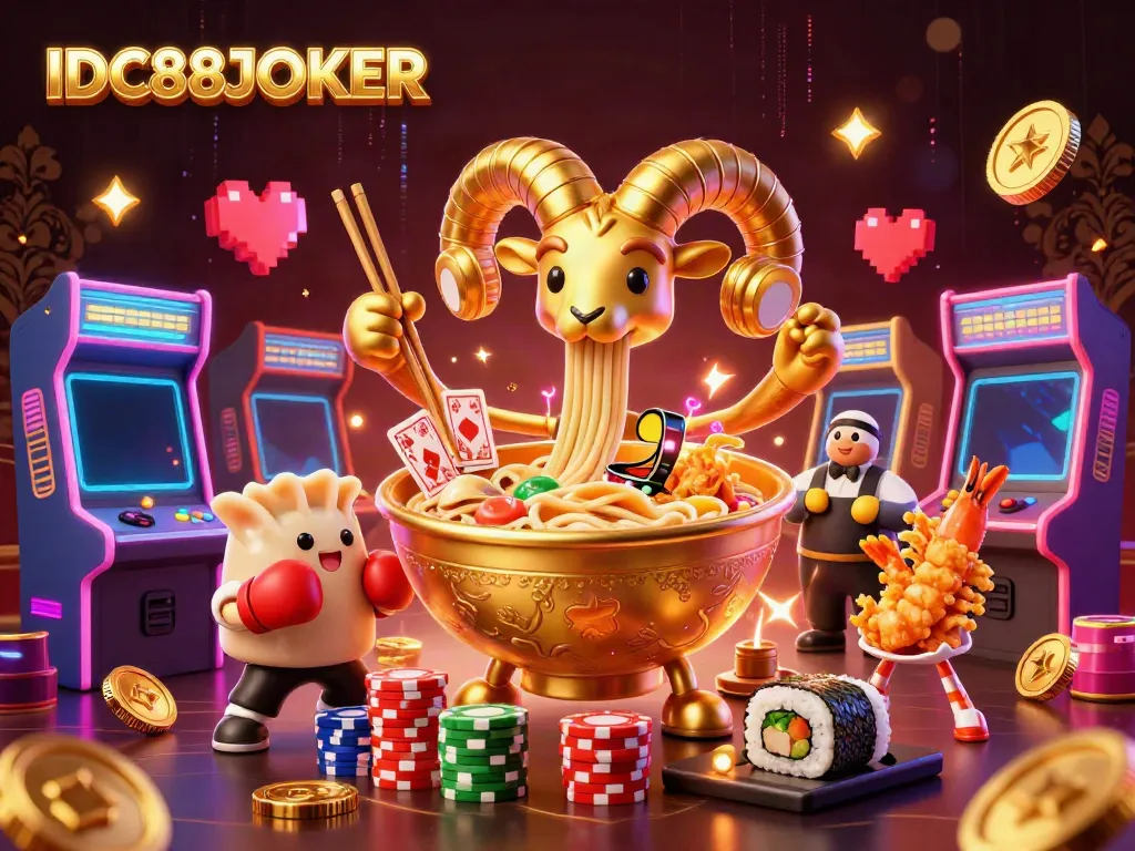 Experience exhilarating gaming action with IDC88JOKER featuring a vibrant 3D casino scene.