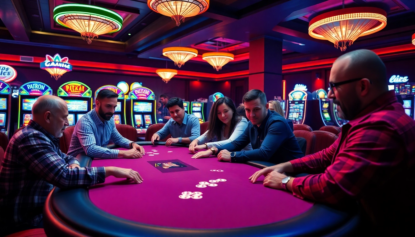 Mainkan kenangan4d di meja poker dengan pemain beragam dalam suasana kasino yang hidup.