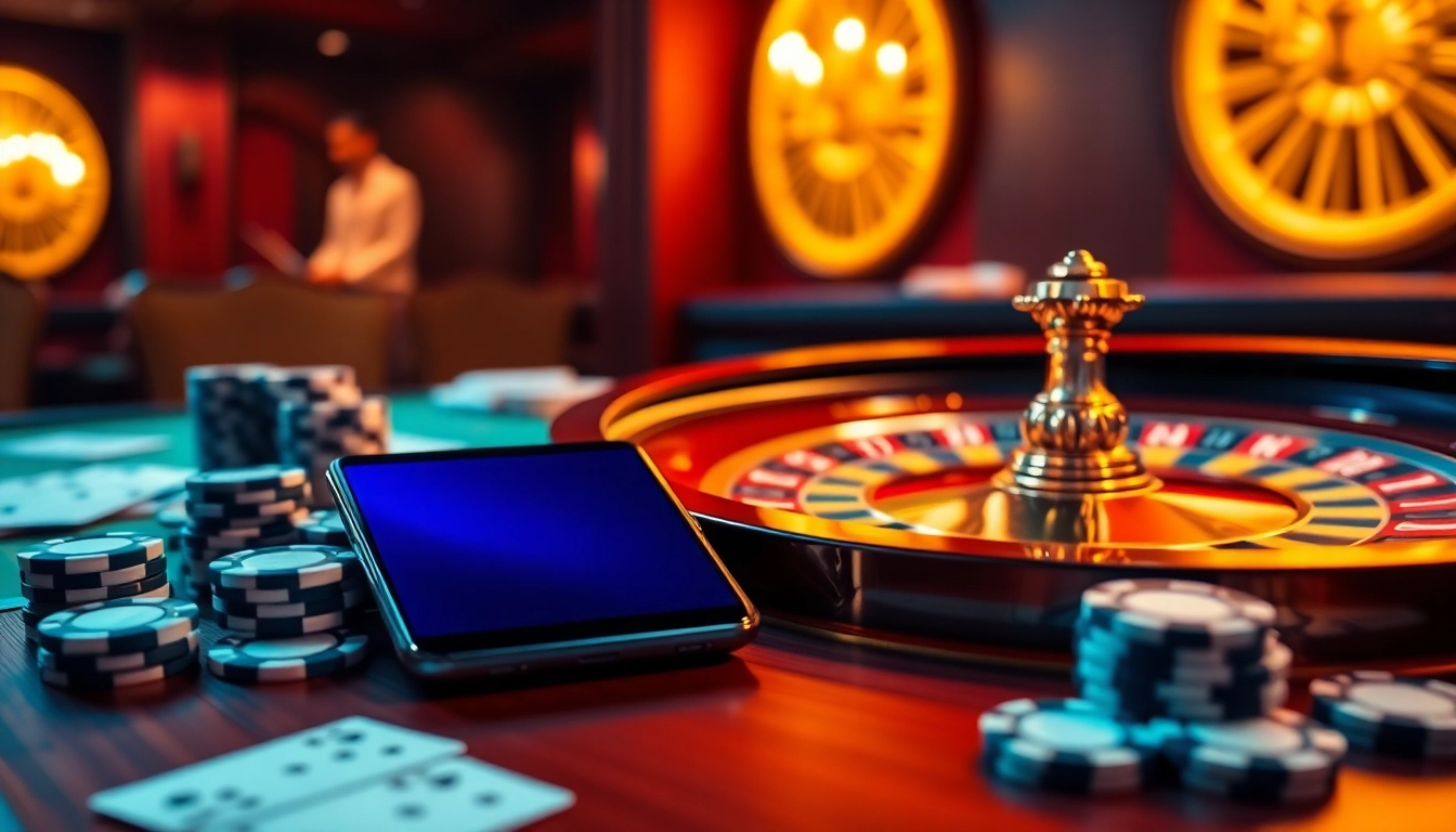 Activate your gaming journey with đăng Ký s8 at a luxurious casino setting with poker chips and Samsung Galaxy S8.
