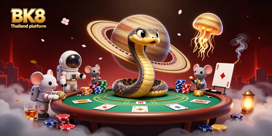 Experience excitement at the BK8 Thailand platform with astronaut mice betting on a cosmic roulette.