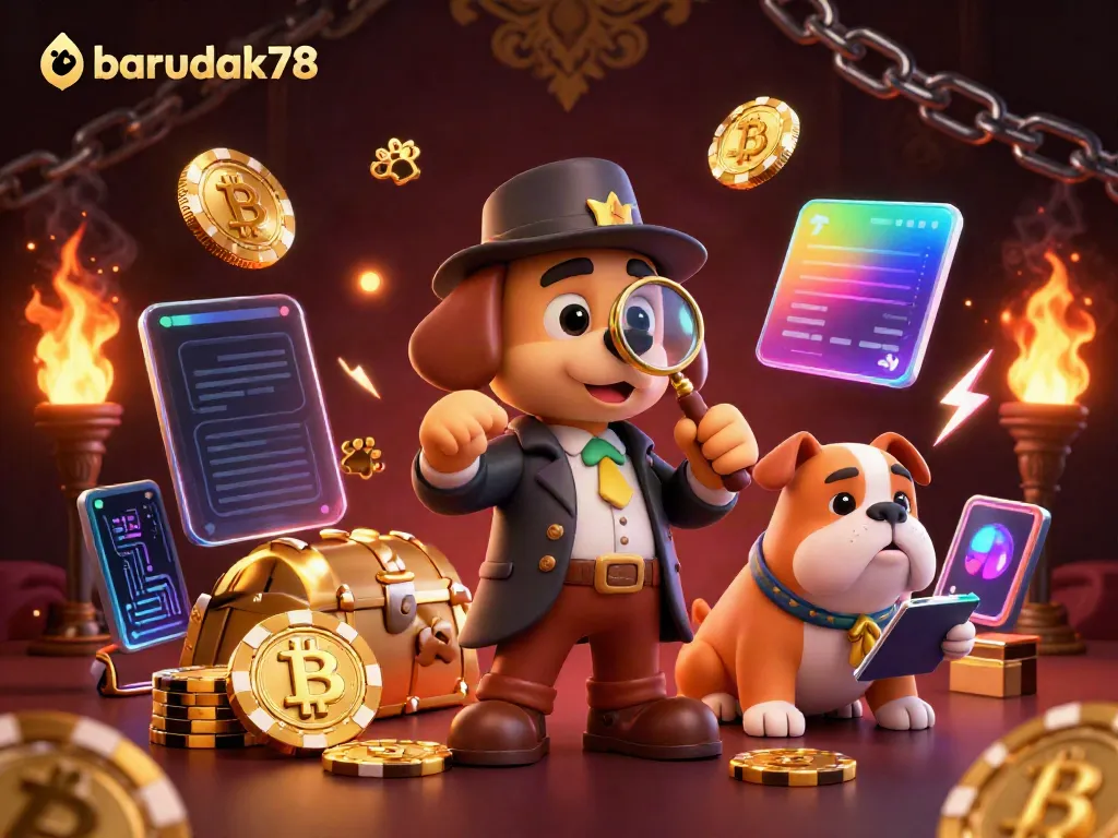 Memenangkan jackpot dengan barudak78 melalui ilustrasi detektif kasino yang menawan.