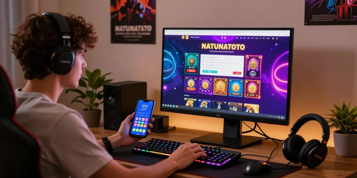 Halaman natunatoto login dengan pengguna bersiap bermain game online