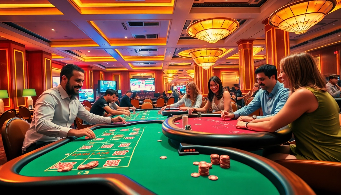 Engaging action at afk toto casino tables with vibrant colors and lively atmosphere.