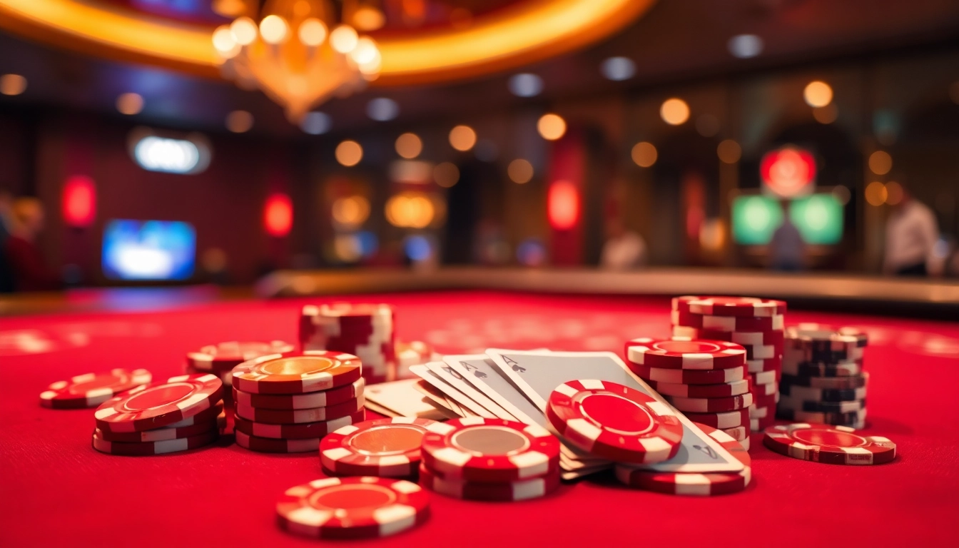 Menang di buntogel dengan suasana kasino yang elegan dan penuh warna.