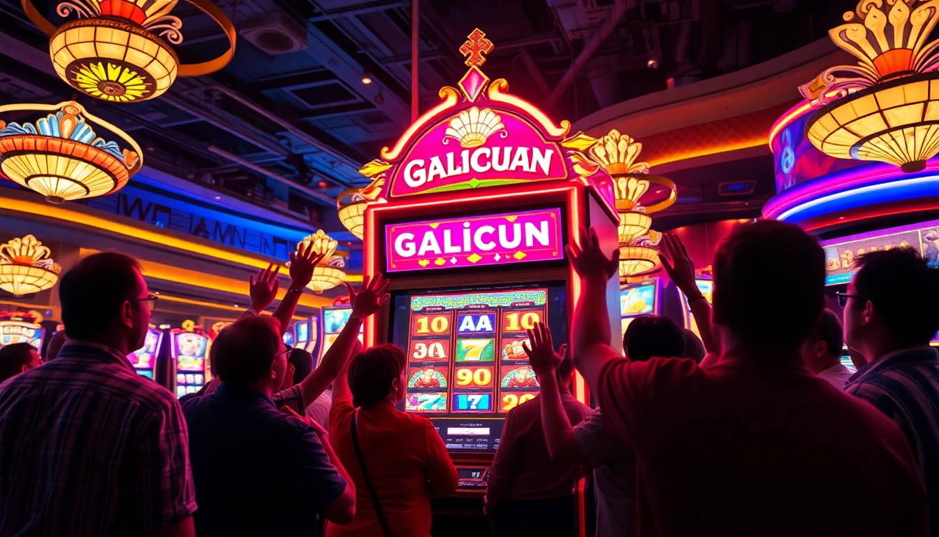 Menang besar dengan galicuan, mesin slot yang menghidupkan suasana kasino.