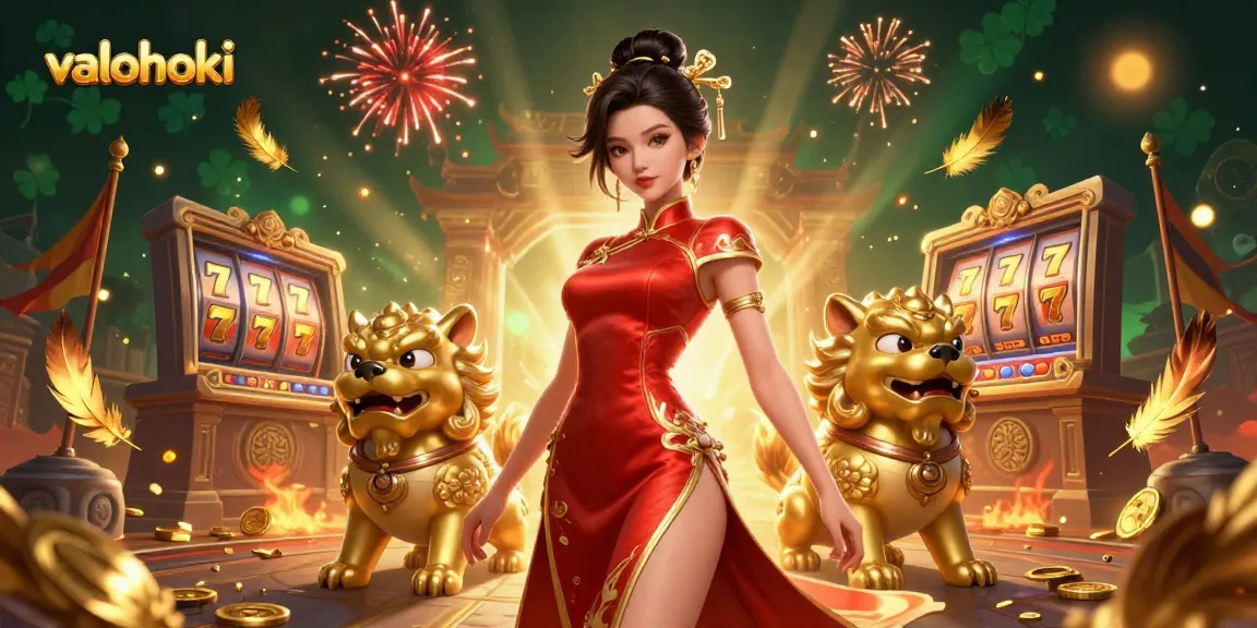 Engage with valohoki in a vibrant 3D casino scene featuring exciting slot machines.