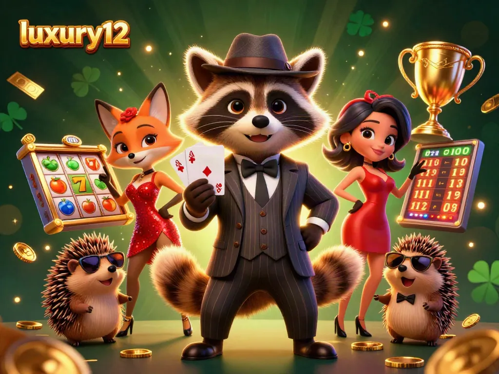 Experience the thrill of luxury12 slots with a charismatic raccoon and dazzling fox!