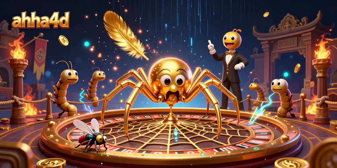 Experience the thrilling gameplay at ahha4d with a golden spider-themed roulette adventure.