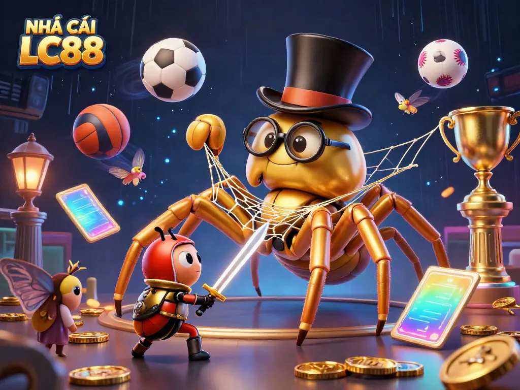 Experience thrilling gameplay with NHÀ CÁI LC88 featuring dynamic characters and vibrant casino elements.