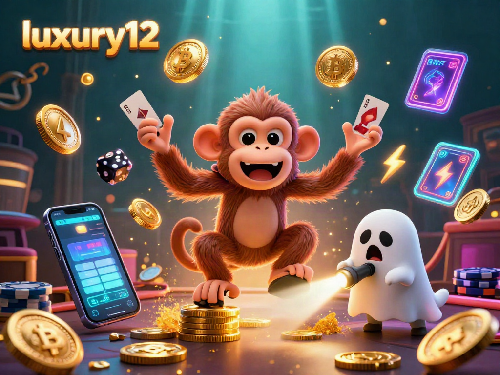 Experience luxury12 in a haunted casino with a ghostly monkey and puppy tracking golden treasures.