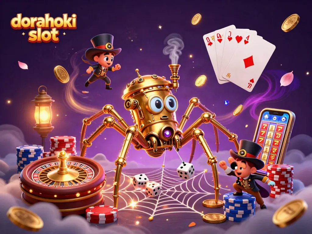 Permainan dorahoki slot yang menarik dengan banyak simbol dan keseruan di kasino.