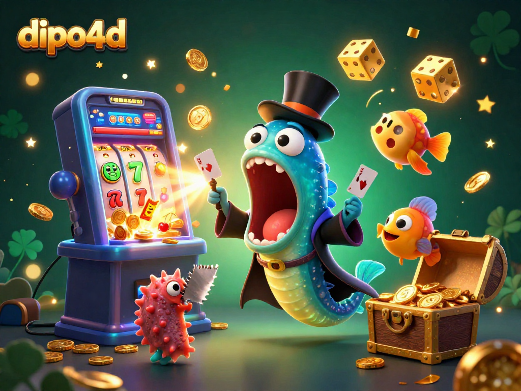 Experience the excitement of dipo4d with a vibrant card trick performance in a magical underwater casino.