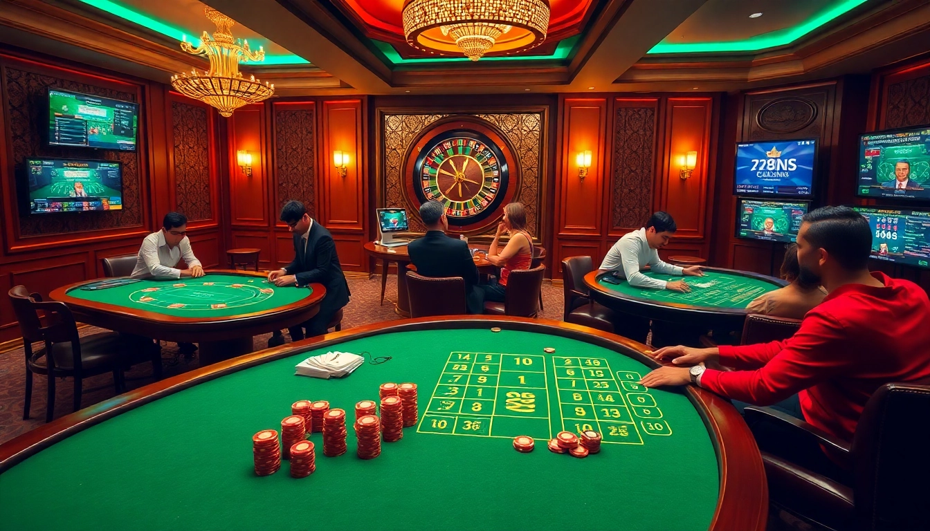 Winning strategies showcased at https://78winn.co/ with luxe casino tables and engaged players.