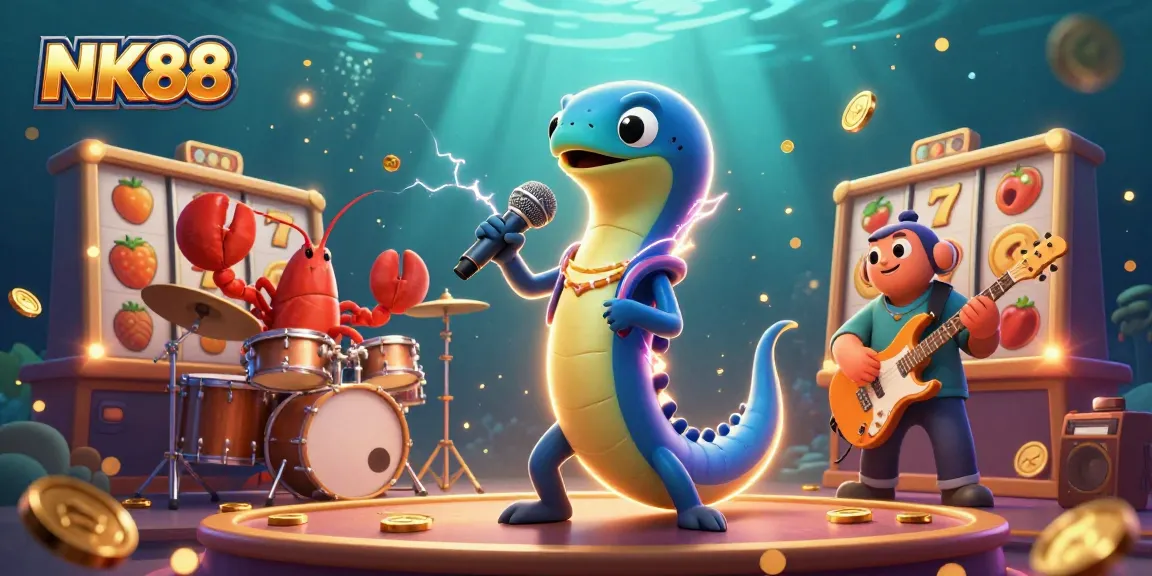 Experience NK88's thrilling underwater casino with lively characters and dynamic elements.