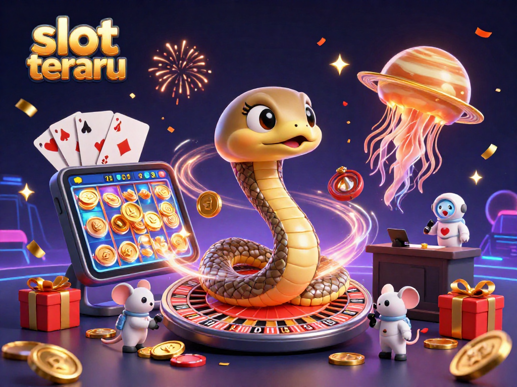 Experience excitement with slot terbaru in vibrant 3D action at the cosmic casino scene.