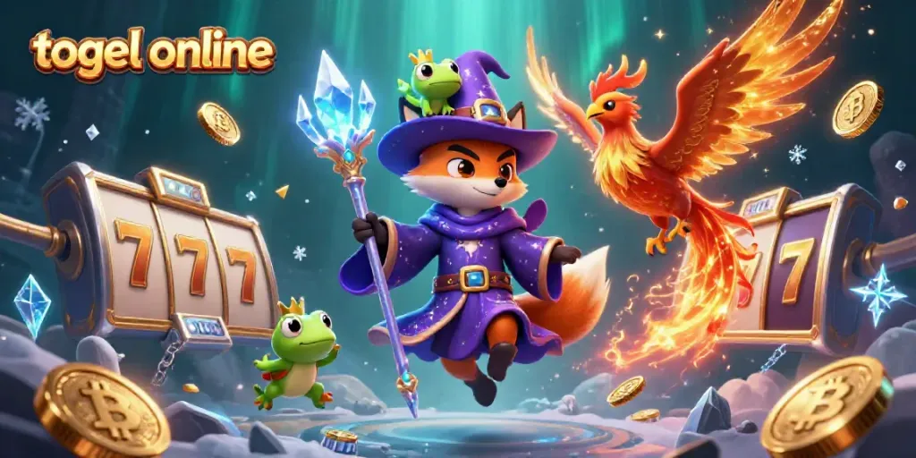 Melihat pengalaman bermain togel online dengan karakter ajaib dan elemen kasino yang menarik.