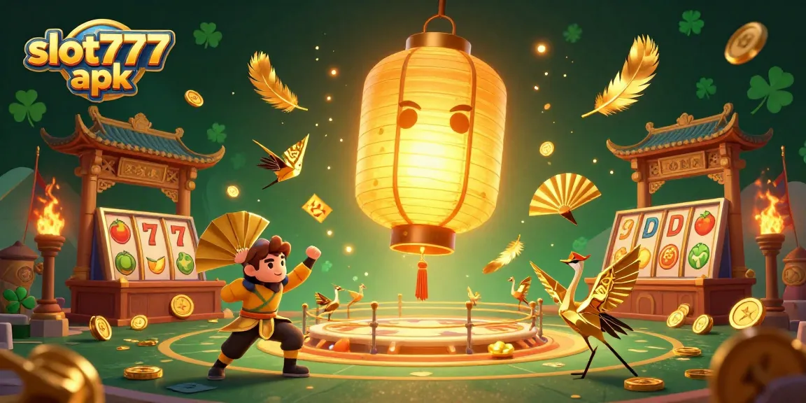 Experience the thrill with slot777 apk offering vibrant golden casino scenes filled with excitement and winning symbols.
