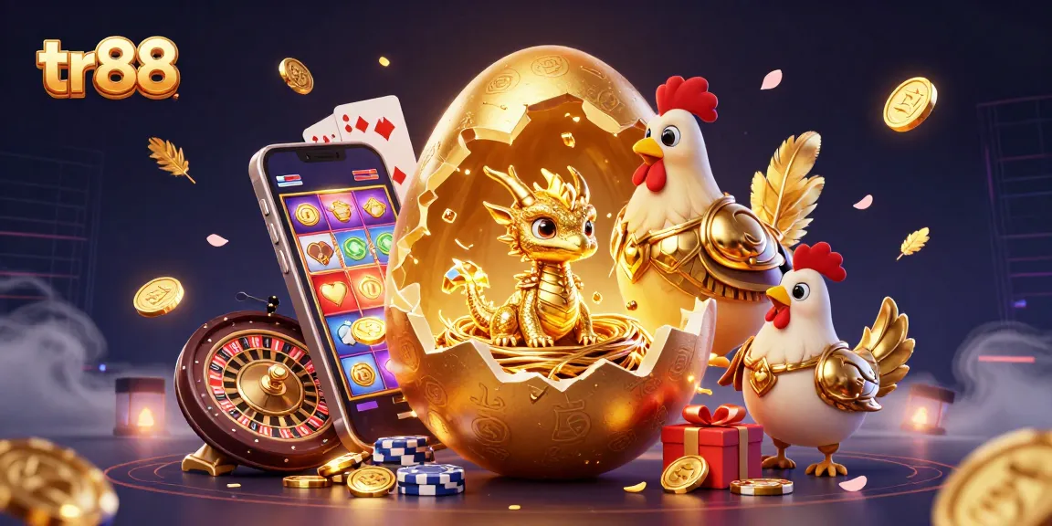 Join the excitement at tr88 with golden eggs, slots, chips, and a lively gambling atmosphere!