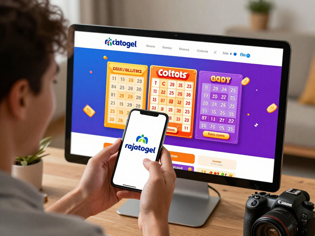Pengguna rajatogel dengan smartphone menunjukkan antusiasme di rumah saat bermain togel online.