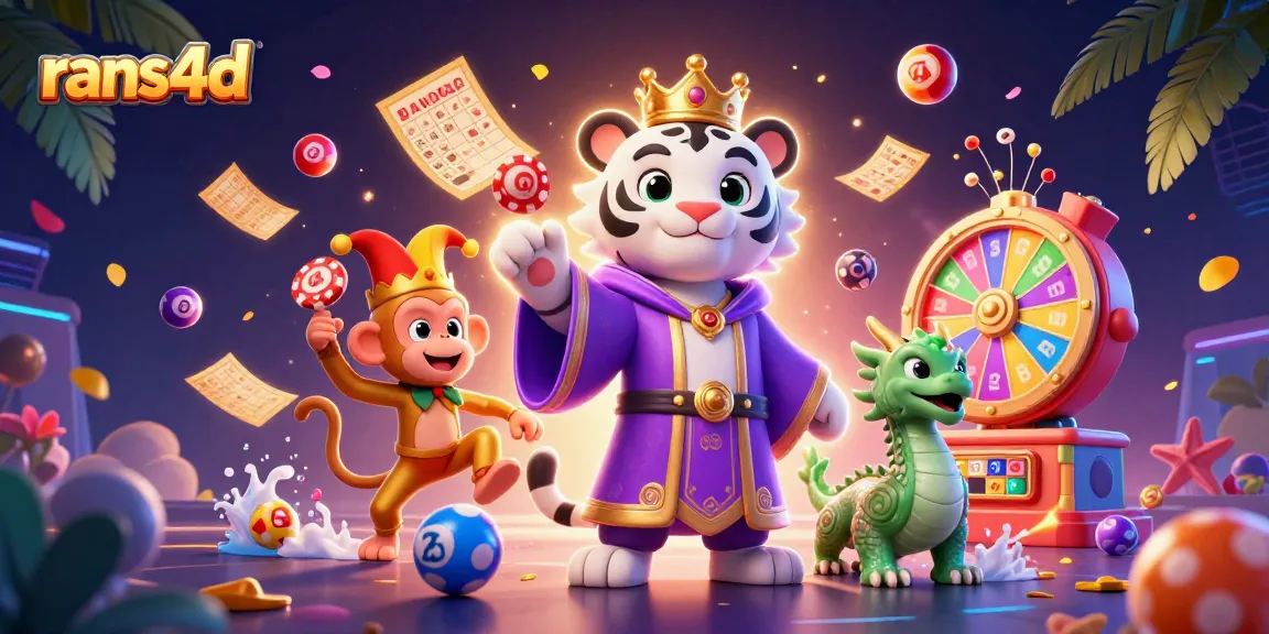 RANS4D menghadirkan generator angka lotere dalam ilustrasi kasino yang dinamis dan cerah.