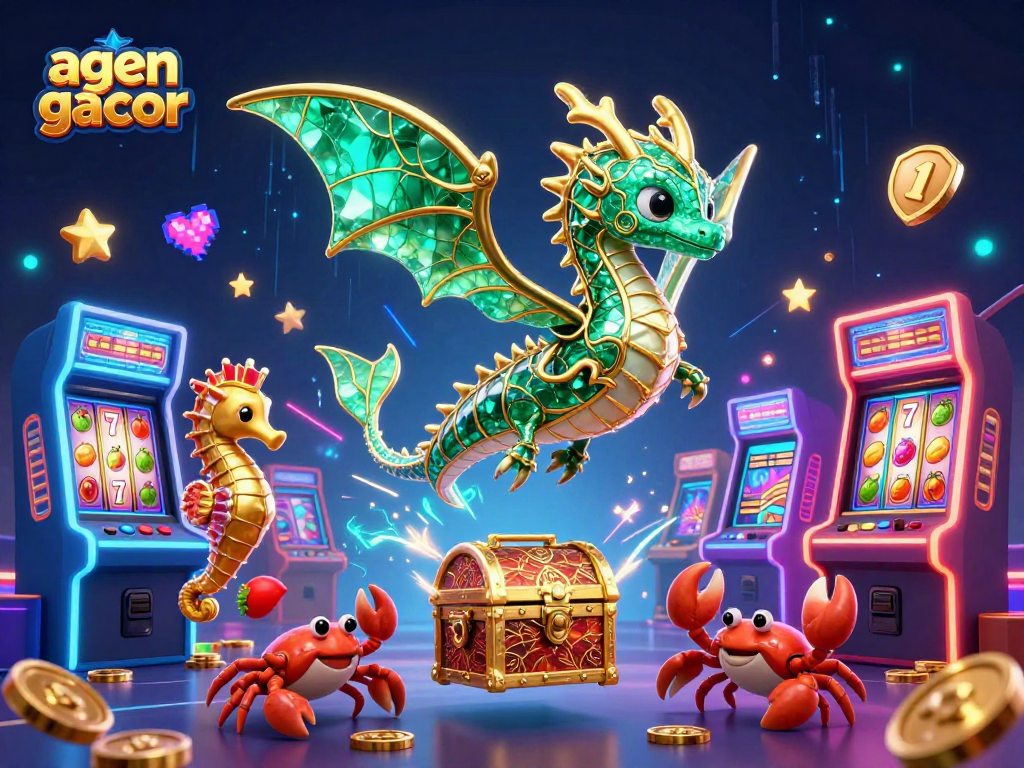 Engage in thrilling gaming adventures with agan gacor, featuring vibrant slot machines and dynamic sea creatures.