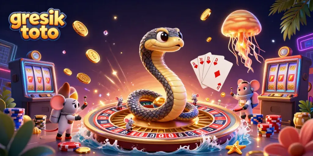 Experience the excitement of gresik toto gaming with dynamic characters and vibrant casino elements