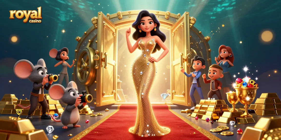 Experience the excitement at royal x casino with this dazzling casino scene featuring glamorous characters and treasures.