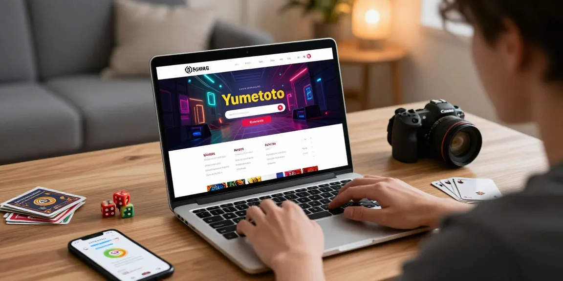 Proses yumetoto login dalam suasana nyaman dengan perangkat gaming di meja.